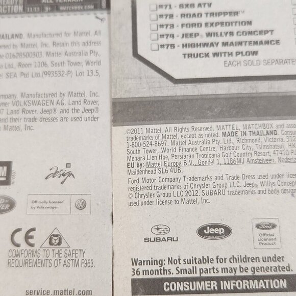 Matchbox Desert Thunder V16 Road Tripper Offroad All Terrain Trucks Diecast Lot - Picture 15 of 15